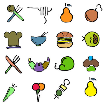 Food & Restaurant icons isolated vector