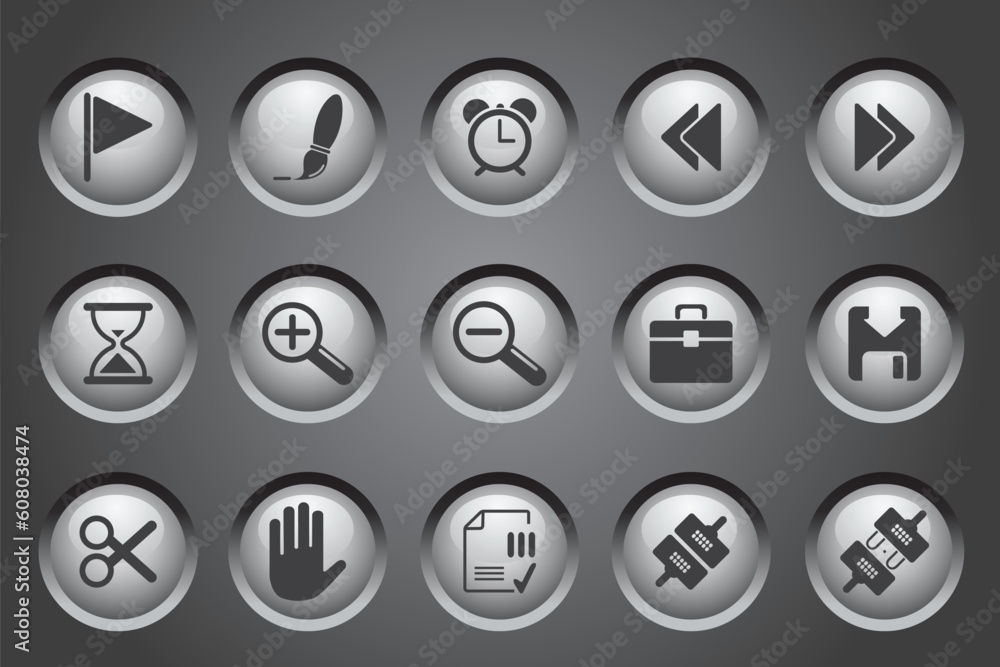 Poster toolbar and interface icons