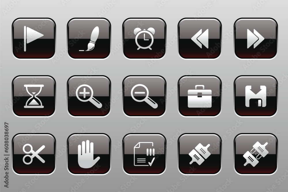 Poster toolbar and interface icons