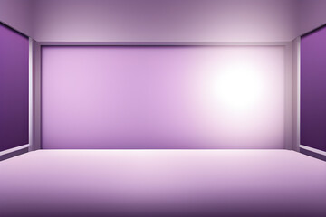 Abstract Purple studio background for product presentation empty room with shadows. 3D-room with copy space