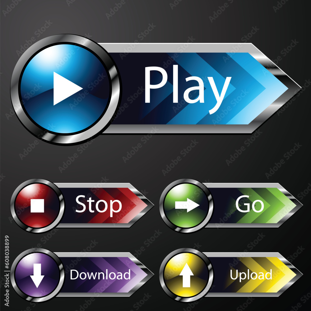Poster an image of chrome media menu buttons.