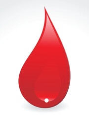 Fototapeta premium abstract blood drop with gray background vector illustration