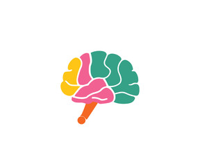Brain logo illustration mind logotype vector image