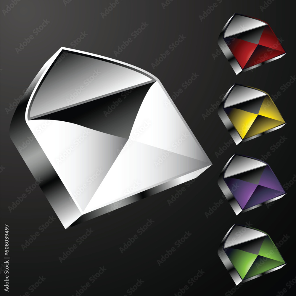 Poster an image of open envelope icons.