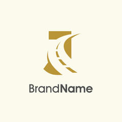 Simple Elegant Initial J Road Way Logo