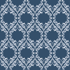 Seamless pattern from  blue and white leaves(can be repeated and scaled in any size)