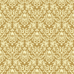 Seamless pattern from  yellow flowers and leaves(can be repeated and scaled in any size)