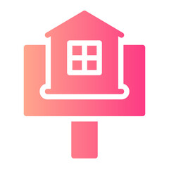real estate gradient icon