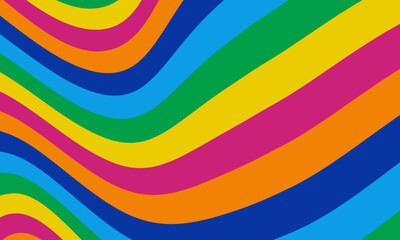Obraz premium Psychedelic pattern wavy abstract colorful background. Vector illustration