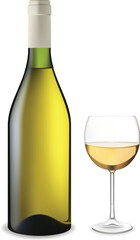 Red wine set. Vector illustration.