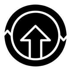 continuous improvement glyph icon