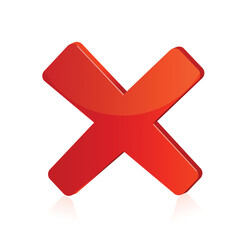 illustration of red cross sign on isolated background