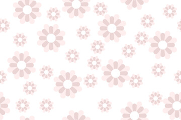 Cute flowers on pink background seamless pattern.Vector cartoon kawaii illustration design.flower seamless pattern concept