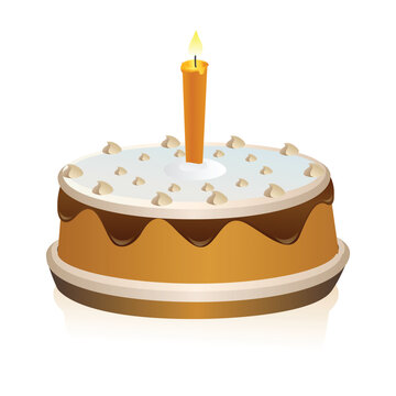 illustration of cake on isolated background