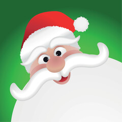 Christmas background with Santas face