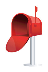 illustration of isolated mail box