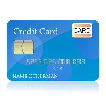 illustration of credit card on isolated background
