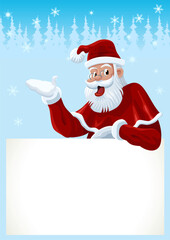 Christmas Card with a congratulation of Santa Claus.