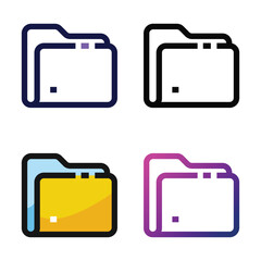 Obraz premium Folder icon design in four variation color