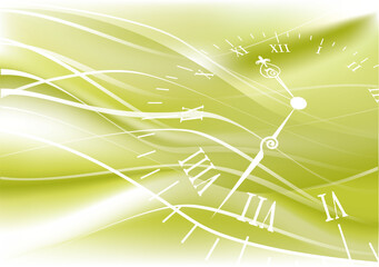 Time passing by concept in editable vector format