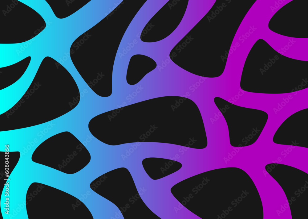 Poster abstract background with gradient color wavy line pattern