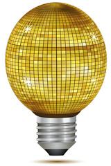 Fototapeta premium illustration of disco bulb on white background
