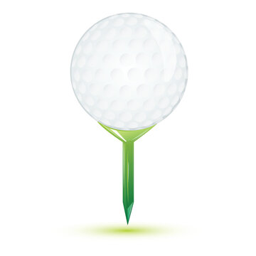 illustration of golf ball on white background