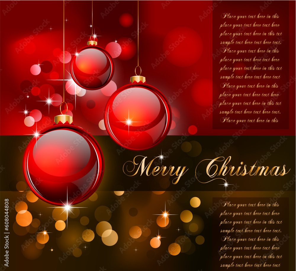 Sticker merry christmas elegant background for flyers or posters