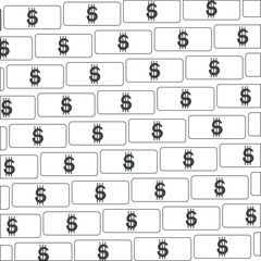 Paper money bill create a financial pattern