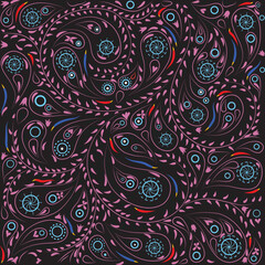 Eastern paisley pattern . Vector illustration.