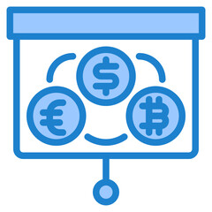 presentation blue style icons