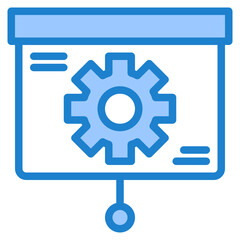 presentation blue style icons