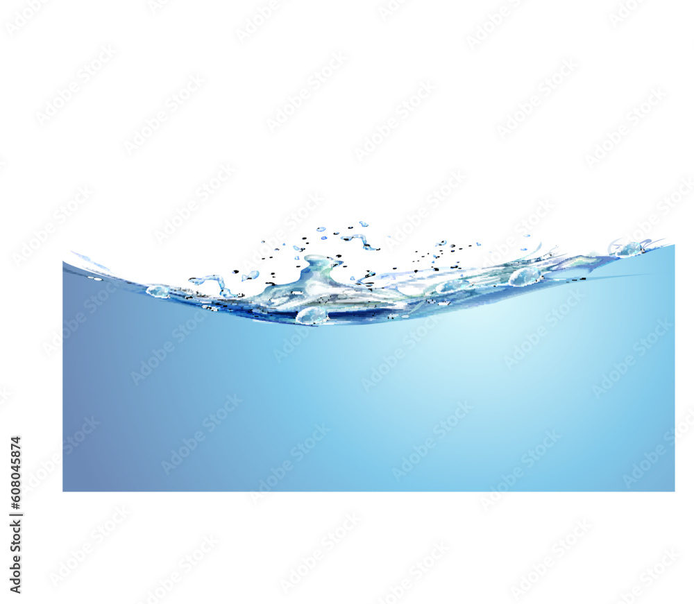 Canvas Prints illustration of splash of water on isolated background