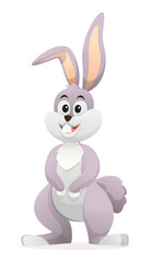 Fototapeta na wymiar Cute little bunny cartoon vector illustration
