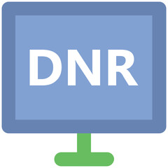 Download icon vector of DNR