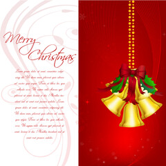 Fototapeta na wymiar illustration of cheerful merry christmas card on white background