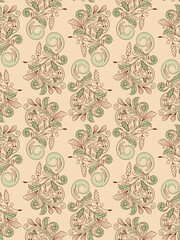 vector seamless floral background .4 clipping masks