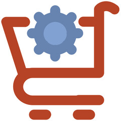 An icon of cog is denoting the concept of management 