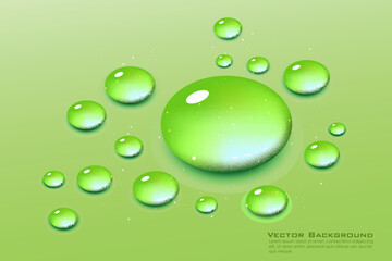illustration of water drops on white background