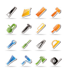 Obraz premium Construction and Building Tools icons - Vector Icon Set