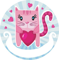 Vector illustration of a valentine card