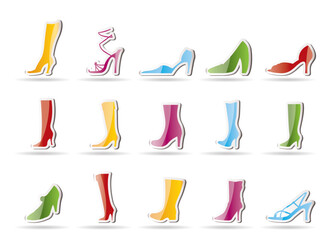 Obraz premium shoe and boot icons - vector icon set