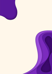 Vertical banners paper cut waves abstract background.