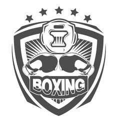 Black and white Boxing Gloves label
