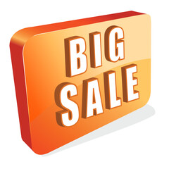 illustration of icon of big sale on isolated background