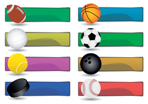 vector set of various sport banners