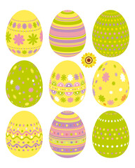 Set of Easter eggs - an illustration for your design project.