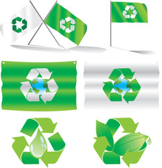 environmental flags vector illustration