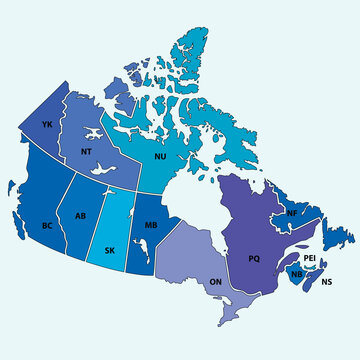 vector map of Canada