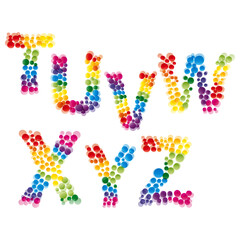 vector set of alphabet elements made of bubbles.Illustration for your design.